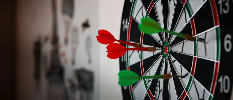 Three darts in the board