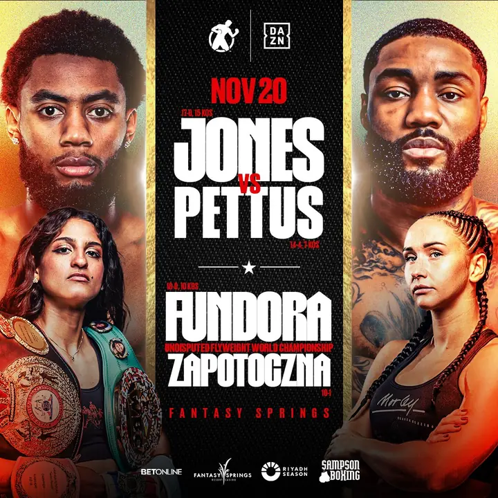 Fundora vs Zapotoczna (Jones vs Pettus card)