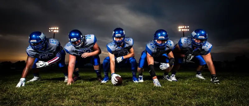 The line, under the lights