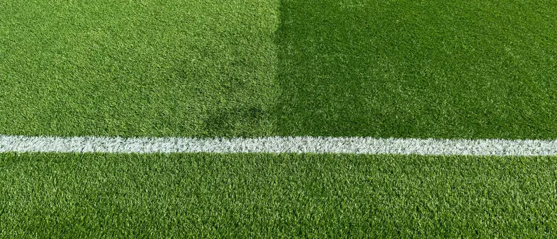 Mown stripes and the touchline